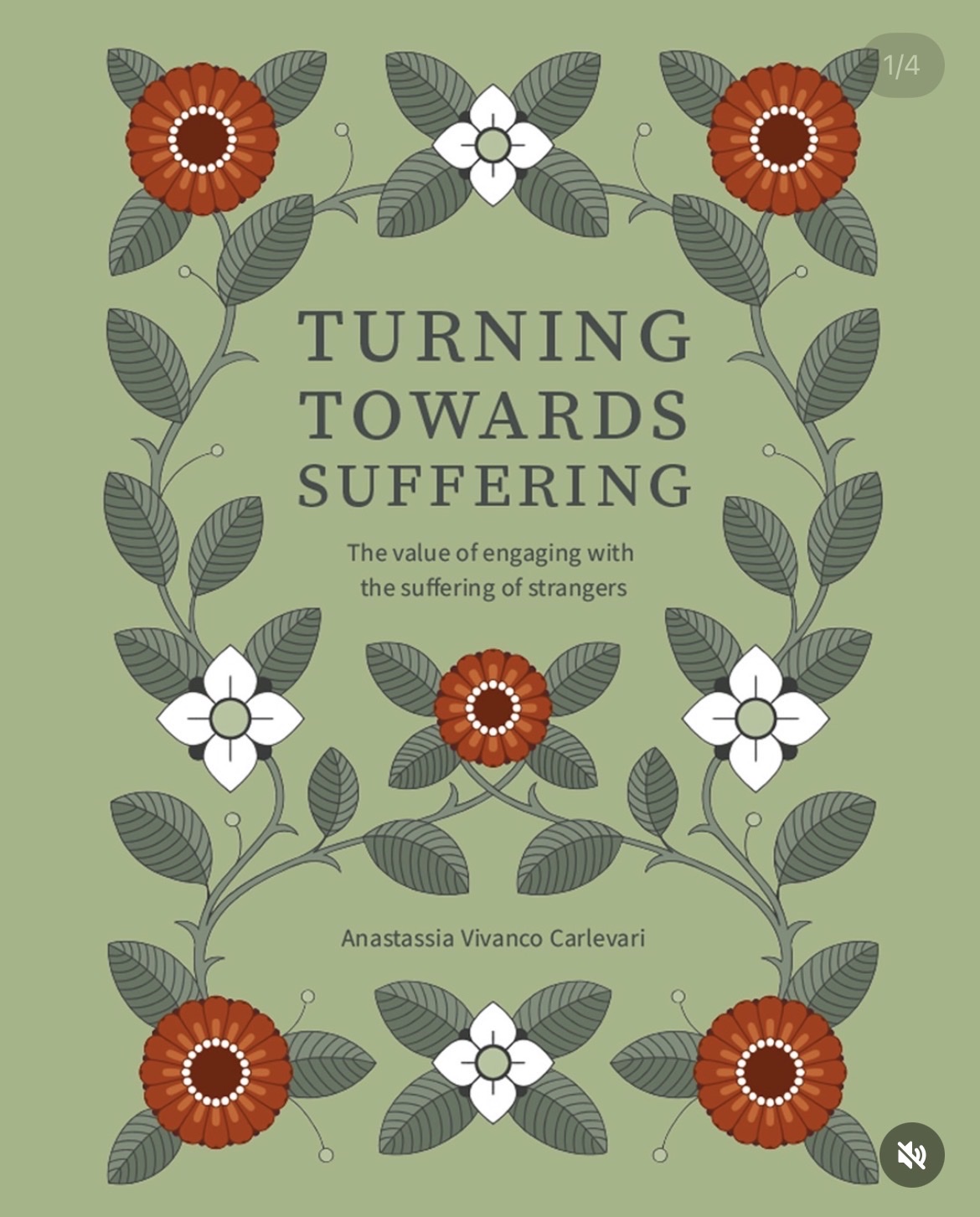 Portada ilustrada con flores del libro Turning Towards Suffering